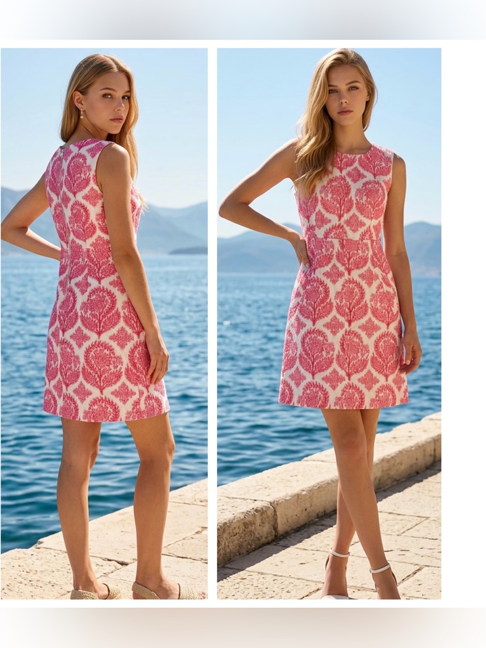 Diane Von Furstenberg Women Sz 8 Carpreena Mini Floral Jacquard  Dress Pockets